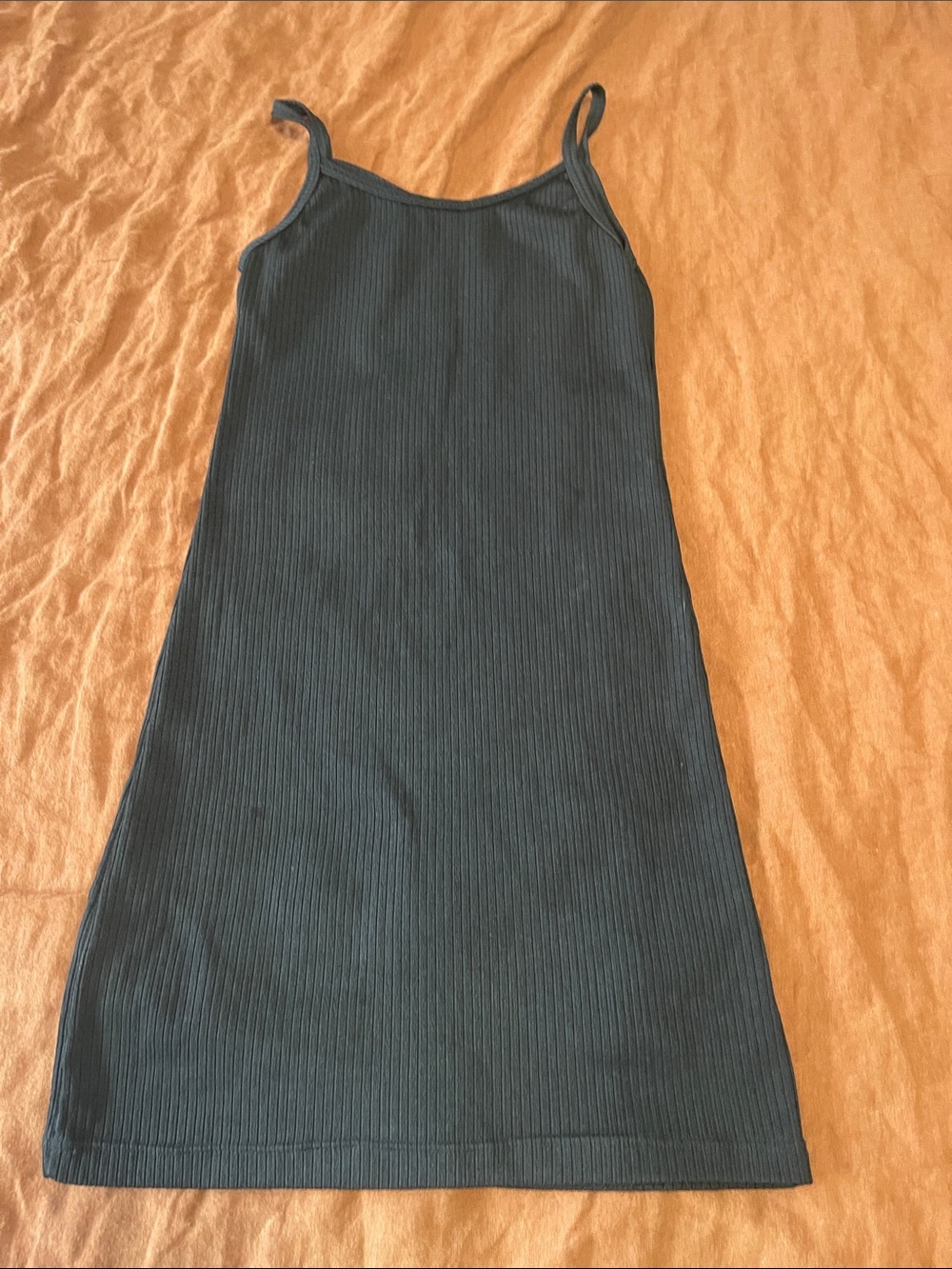 Ribbed Slip Dress - Dark Teal